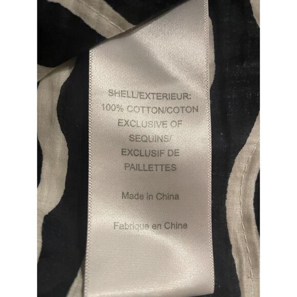 Tory Burch Sequined Tunic Top Navy White Striped Long Sleeve Blouse Popover 2 XS - Picture 6 of 14